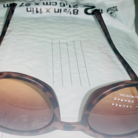 Nwt Womens Fashion Sunglasses LC Lauren Conrad Tortoise Shell Amber Lense Round - Picture 7 of 10